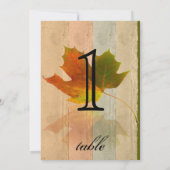 Numéro de table d'anniversaire de feuille d'érable (Dos)