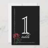 Numéro de table d'anniversaire de rose fil barbelé (Devant)