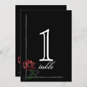 Numéro de table d'anniversaire de rose fil de fer (Devant / Derrière)