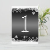 Numéro de table d'anniversaire flocon de neige noi (Debout devant)