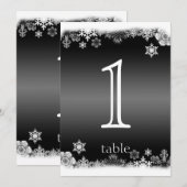 Numéro de table d'anniversaire flocon de neige noi (Devant / Derrière)