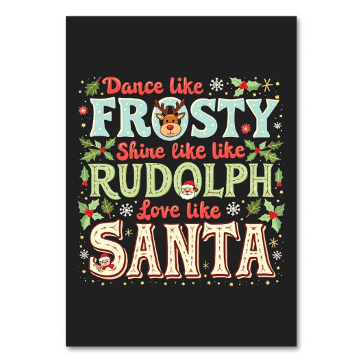 Numéro De Table Danse Comme Frosty Shine Comme Rudolph Love (Par défaut)