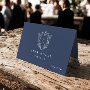 Numéro De Table DAPHNE Bleu foncé élégant Mariage de la marine Car