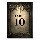 Numéro De Table Dark Gothic Halloween Wedding (Dos)