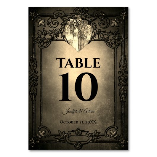 Numéro De Table Dark Gothic Halloween Wedding (Par défaut)