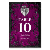 Numéro De Table Dark Gothic Halloween Wedding (Dos)