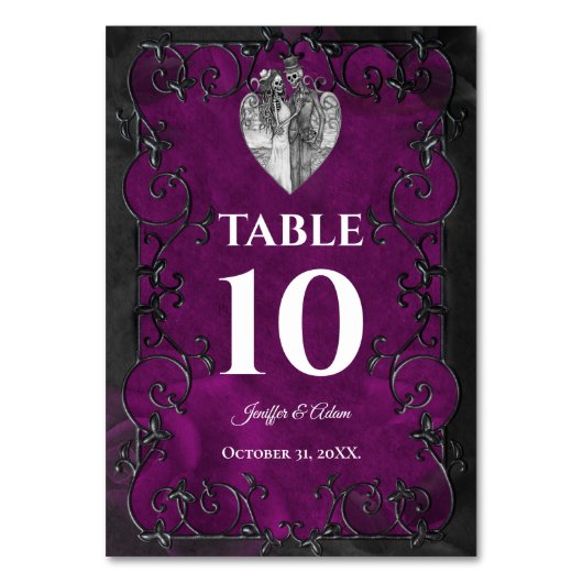 Numéro De Table Dark Gothic Halloween Wedding (Par défaut)
