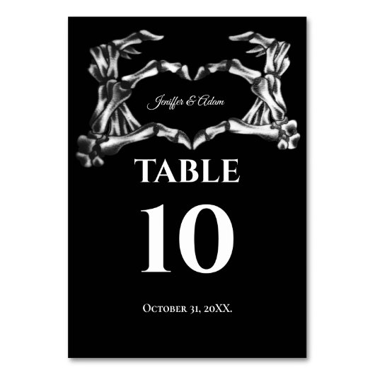 Numéro De Table Dark Gothic Halloween Wedding Table number (Par défaut)