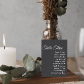 Numéro De Table Dark Gray Wedding Table Number Card