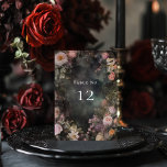 Numéro De Table Dark Moody Romantic Floral Mariage Bienvenue<br><div class="desc">Dark Moody Romantic Floral Mariage Bienvenue Numéro de table</div>