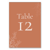 Numéro De Table Dark Terracotta Botanical Table Number (Par défaut)