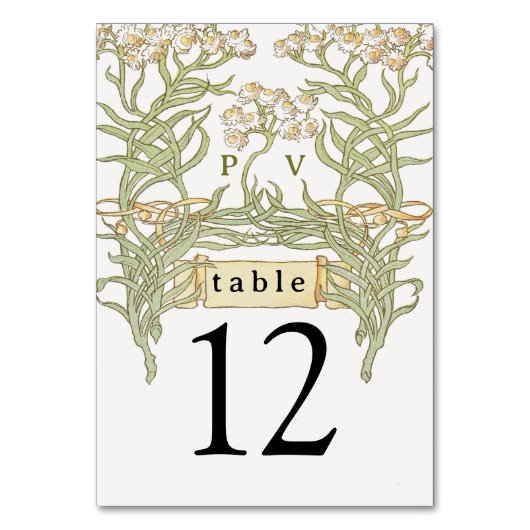 Numéro de table de bannière florale vintage (Par défaut)