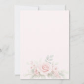 Numéro de table de baptême floral ruban rose (Dos)