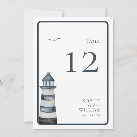 Numéro de table de bord de mer (Devant)