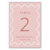 Numéro de table de bordure rose (Par défaut)
