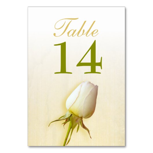Numéro de table de bourgeon blanc mariage rose sim (Dos)