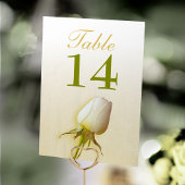 Numéro de table de bourgeon blanc mariage rose sim