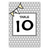 Numéro de table de Bunting de tracteur de Mariage  (Dos)