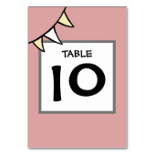 Numéro de table de Bunting de tracteur de Mariage  (Dos)