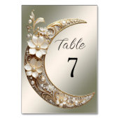 Numéro de table de cadre de lune croissant décorat (Dos)