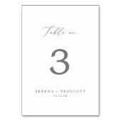 Numéro de table de calligraphie argentée délicate (Par défaut)