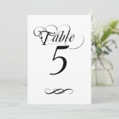 Numéro de table de calligraphie élégant (Debout devant)