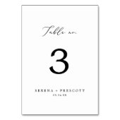 Numéro de table de calligraphie noire délicate (Par défaut)