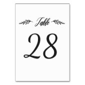 Numéro de table de calligraphie rustique | Couleur (Par défaut)