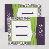 Numéro de table de chaux à deux côtés et de Damas  (Devant / Derrière)