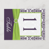 Numéro de table de chaux à deux côtés et de Damas  (Dos)