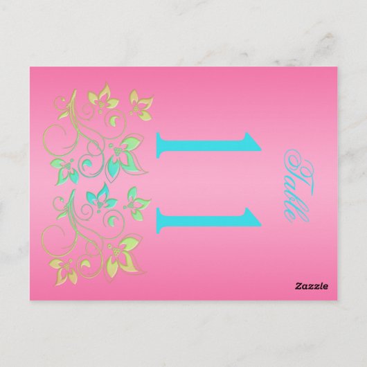 Numéro de table de chaux réversible et de fleurs r (Dos)