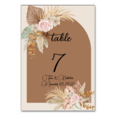 Numéro de table de conception florale bohème (Par défaut)