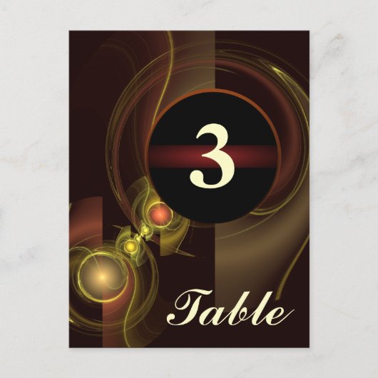 Numéro de table de connexion intime Carte postale (Devant)