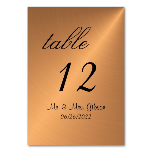 Numéro de table de cuivre (Par défaut)