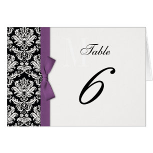 Numéro de table de Damas de la cale violette