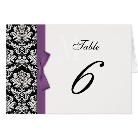 Numéro de table de Damas de la cale violette (Devant horizontal)