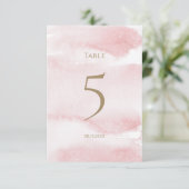 Numéro de table de dédicace de bébé à l'aquarelle (Debout devant)