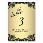 Numéro de table de dentelle or (Dos)