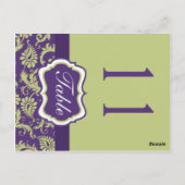 Numéro de table de deux côtés pourpre et vert Dama (Dos)