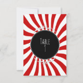 Numéro de table de fête à rayures fantaisistes rou (Dos)