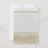 Numéro de table de fête chic et glamour or blanc e (Dos)