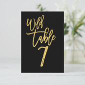 Numéro de table de fête d'anniversaire sauvage de (Debout devant)