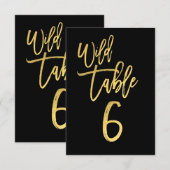 Numéro de table de fête d'anniversaire sauvage de (Devant / Derrière)