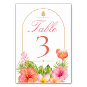 Numéro de table de fete de mariage tropicale (Dos)