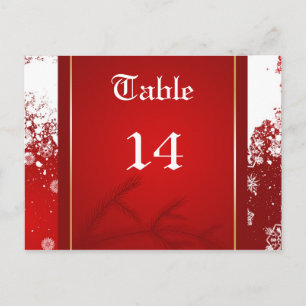 Numéro de table de fête de Noël