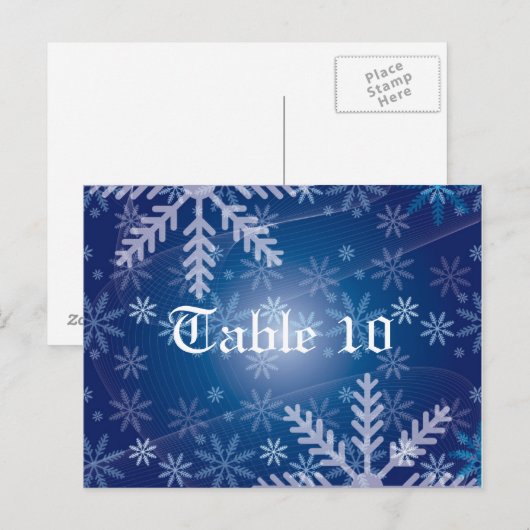 Numéro de table de fête de Noël (Devant / Derrière)