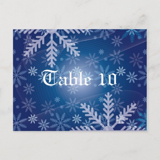 Numéro de table de fête de Noël (Devant)
