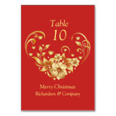 Numéro de table de fête de Noël de l'entreprise (Dos)