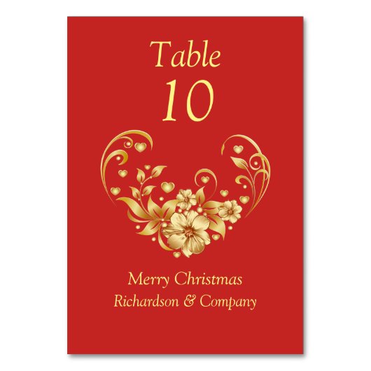 Numéro de table de fête de Noël de l'entreprise (Par défaut)