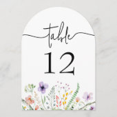 Numéro de table de Fête des mariées fleur sauvage (Devant)